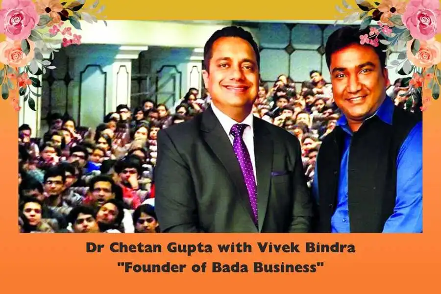 Dr Chetan Gupta with Vivek Bindra
